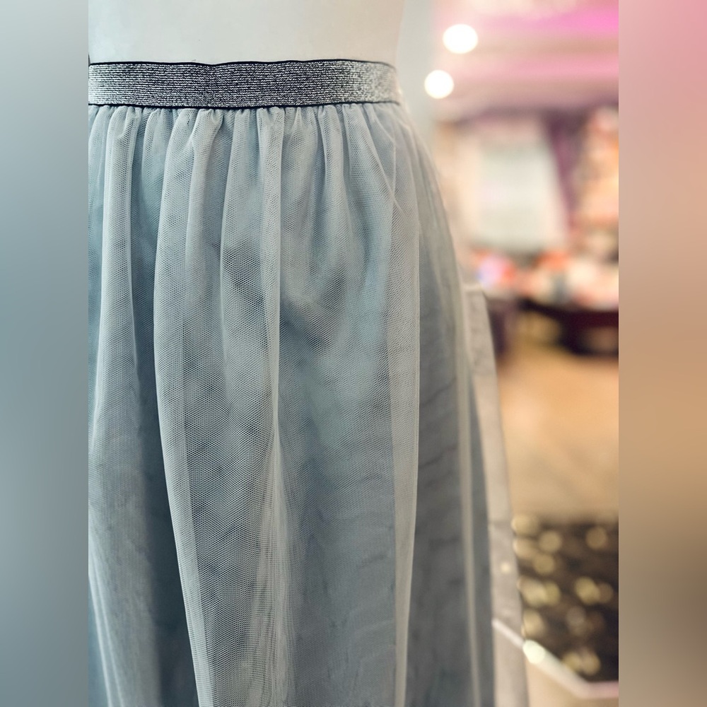 Carolyn Taylor Light Blue Tulle Skirt - Picture 2 of 3